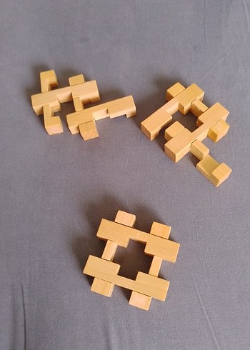 Beden Renk Bej Ahşap Oyuncak Bloklar