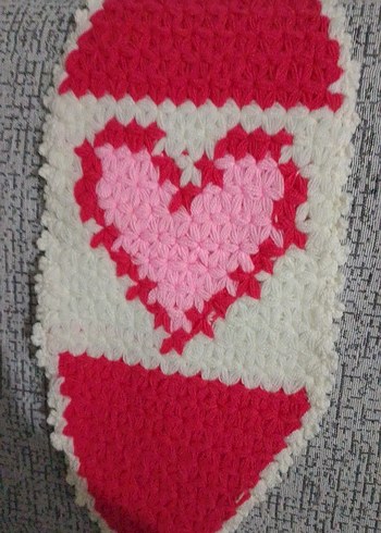 Kalp Desenli Çok Renkli Banyo Lif - Görsel 3