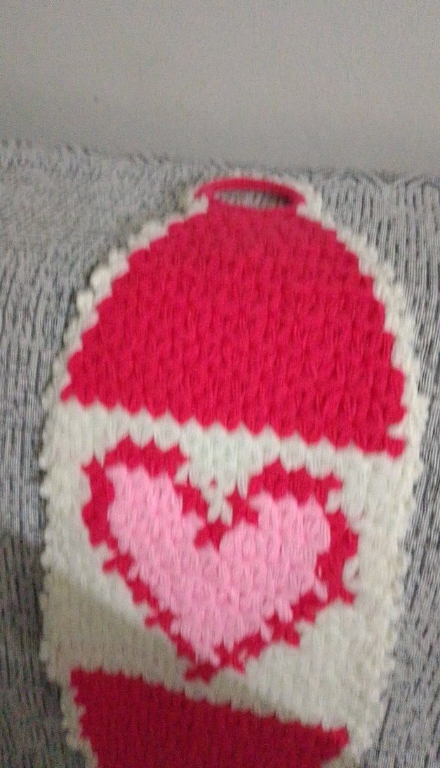 Kalp Desenli Çok Renkli Banyo Lif - Görsel 2