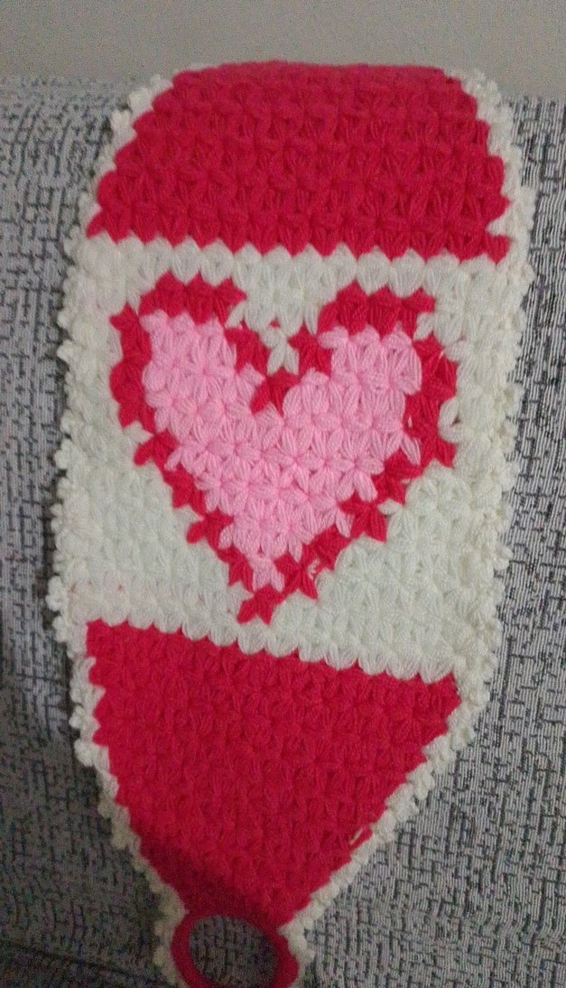 Kalp Desenli Çok Renkli Banyo Lif - Görsel 3