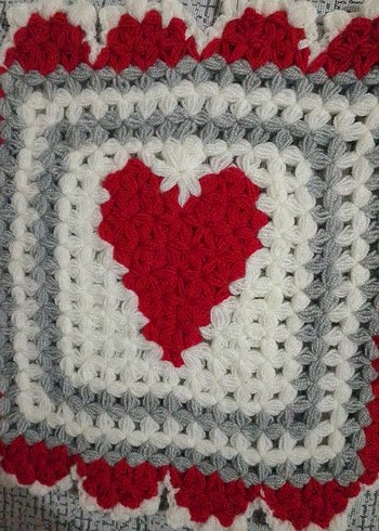 Kırmızı Kalp Desenli Gri Banyo Süngeri - Görsel 3