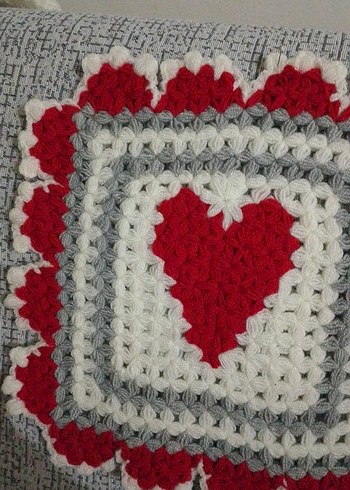 Kırmızı Kalp Desenli Gri Banyo Süngeri - Görsel 4