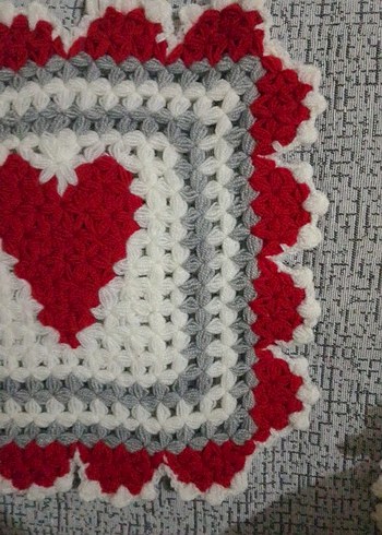 Kırmızı Kalp Desenli Gri Banyo Süngeri - Görsel 2