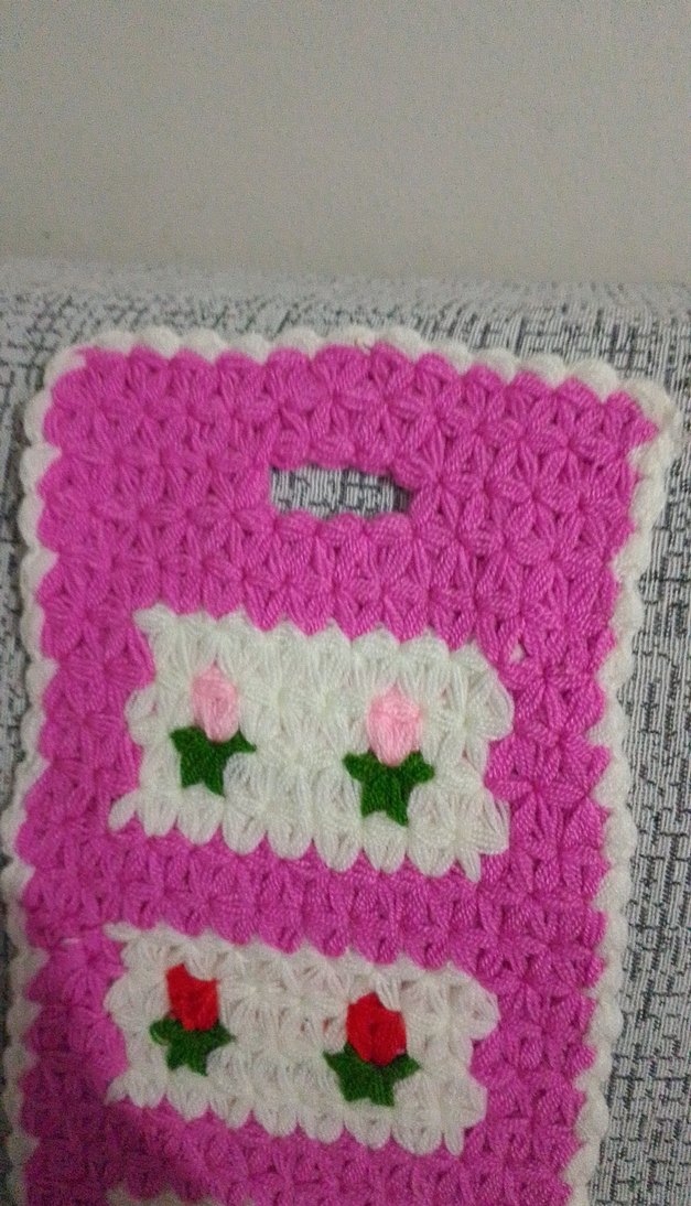 Pembe Renkli Örgü Banyo Süngeri - Görsel 3