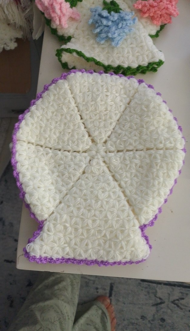 Mor Kenarlı Beyaz Banyo Süngeri - Görsel 4