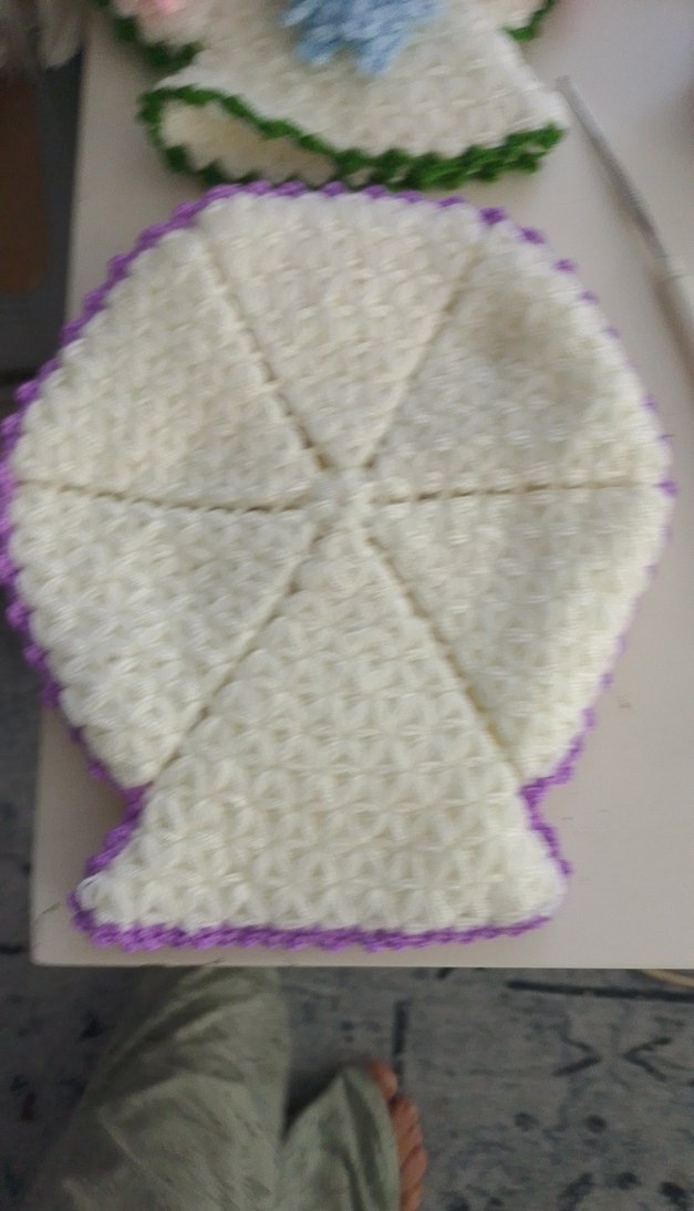 Mor Kenarlı Beyaz Banyo Süngeri - Görsel 3