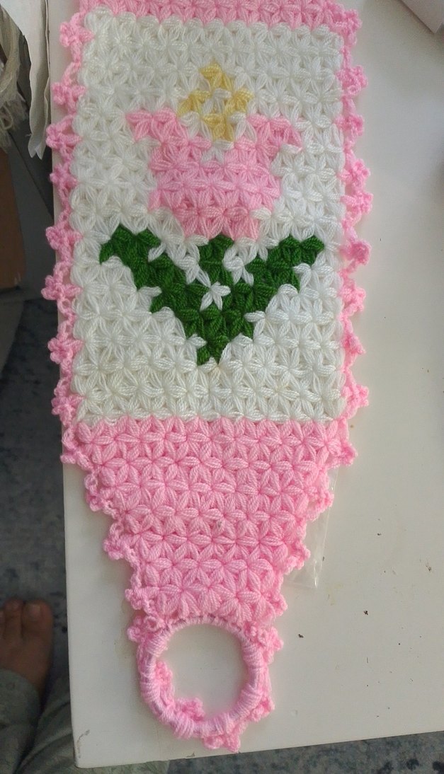 Pembe El Örgüsü Banyo Süngeri - Görsel 4