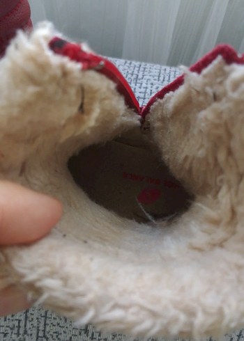 Nakışlı Kürklü Kız Çocuk Kırmızı Bot - Görsel 4