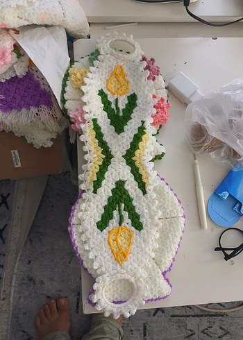 Renkli Örgü Banyo Süngeri - Görsel 3