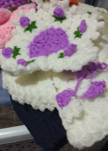 Çiçek Desenli Örgü lif - Görsel 4