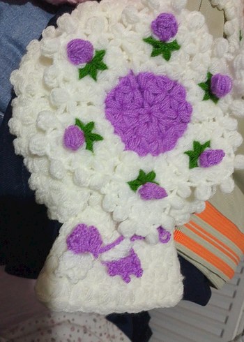 Çiçek Desenli Örgü lif - Görsel 5