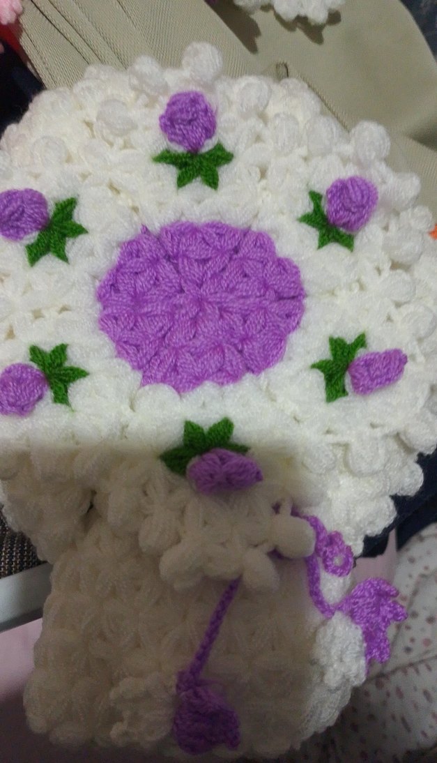 Çiçek Desenli Örgü lif - Görsel 2