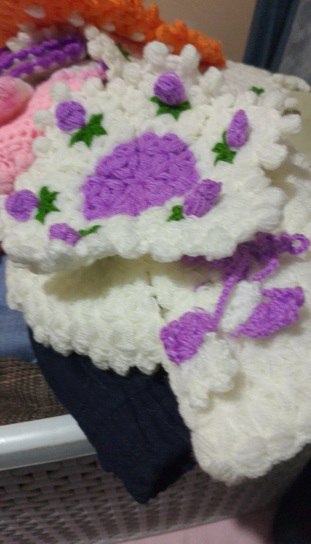 Çiçek Desenli Örgü lif - Görsel 4