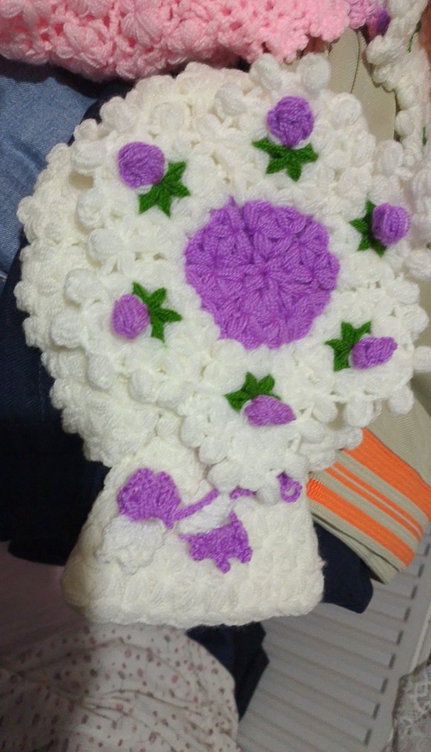 Çiçek Desenli Örgü lif - Görsel 5