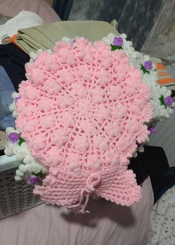 Pembe Örgü lif tığ örgütü - Görsel 2