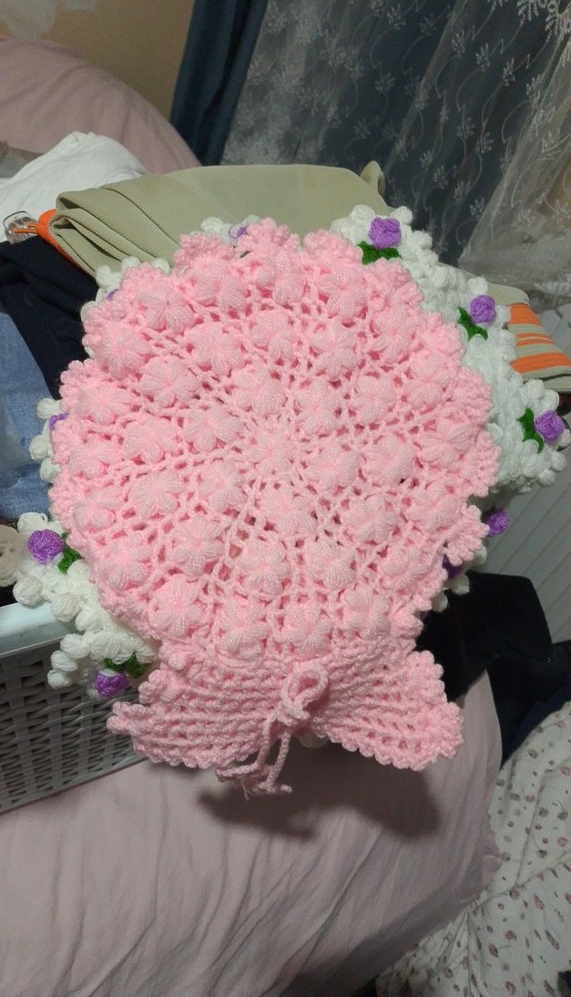 Pembe  Örgü lif tığ örgütü - Görsel 2