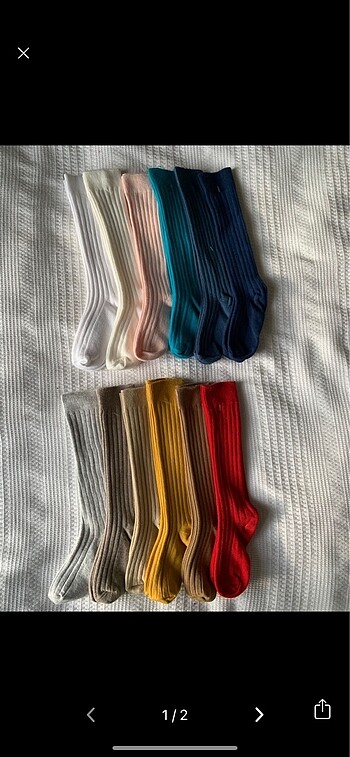 Diz altı kurdeleli çorap çocuk - Görsel 2