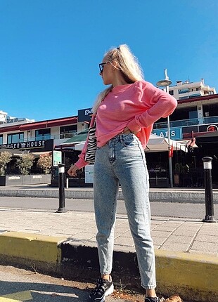 H&M Pembe yumos kazak