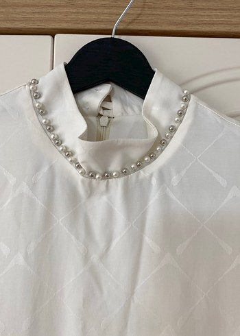 Uzun Kollu Beyaz Bohem Salaş Elbise - Görsel 3