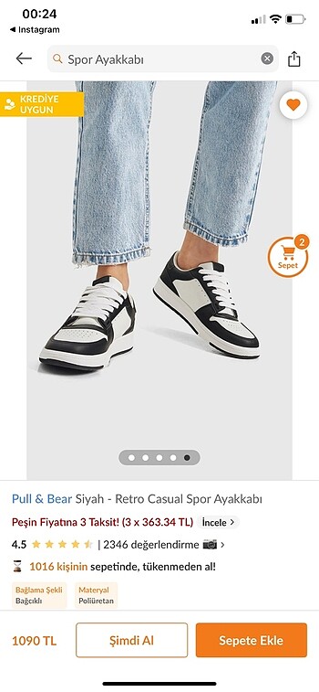 Pull and Bear Pull&bear orijinal spor ayakkabı