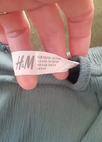 6 Yaş Beden yeşil Renk H&M kız çocuk abiye elbise