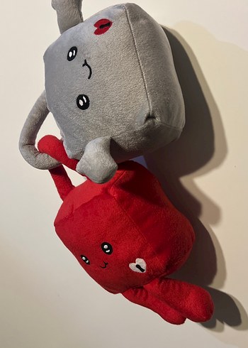 Evidea Gri ve Kırmızı kilitli anahtar Sevimli Peluş Oyuncaklar - Görsel 2
