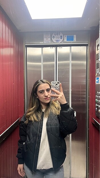 s Beden siyah Renk Siyah bomber ceket