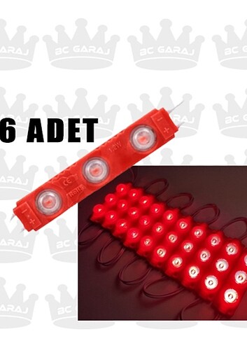 Kırmızı renk Parmak Led Modül 6x 