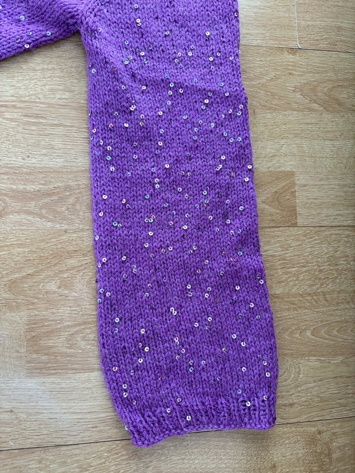 Parlak Mor Örgü Kadın Kazak - Görsel 3