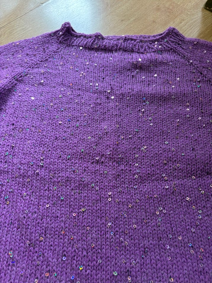 Parlak Mor Örgü Kadın Kazak - Görsel 2