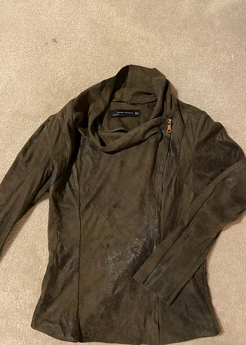 Kahverengi Süet Biker Ceket - Görsel 2