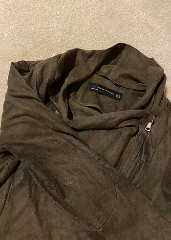 Kahverengi Süet Biker Ceket - Görsel 4