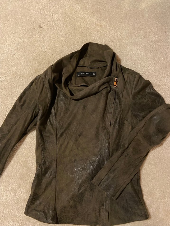 Kahverengi Süet Biker Ceket - Görsel 2