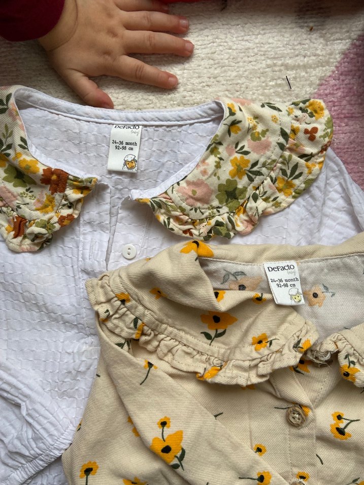 Nakışlı Fırfırlı Uzun Kollu Bohem Kız gömlek - Görsel 2