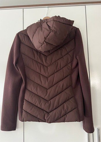 Kahverengi Fermuarlı Kadın Ceket - Görsel 2