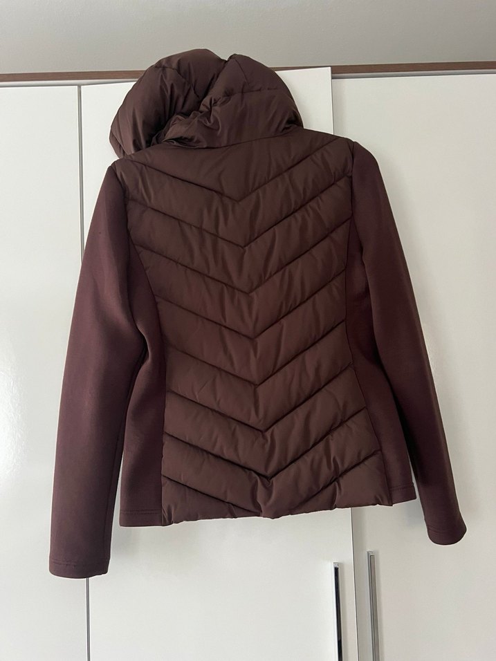 Kahverengi Fermuarlı Kadın Ceket - Görsel 3