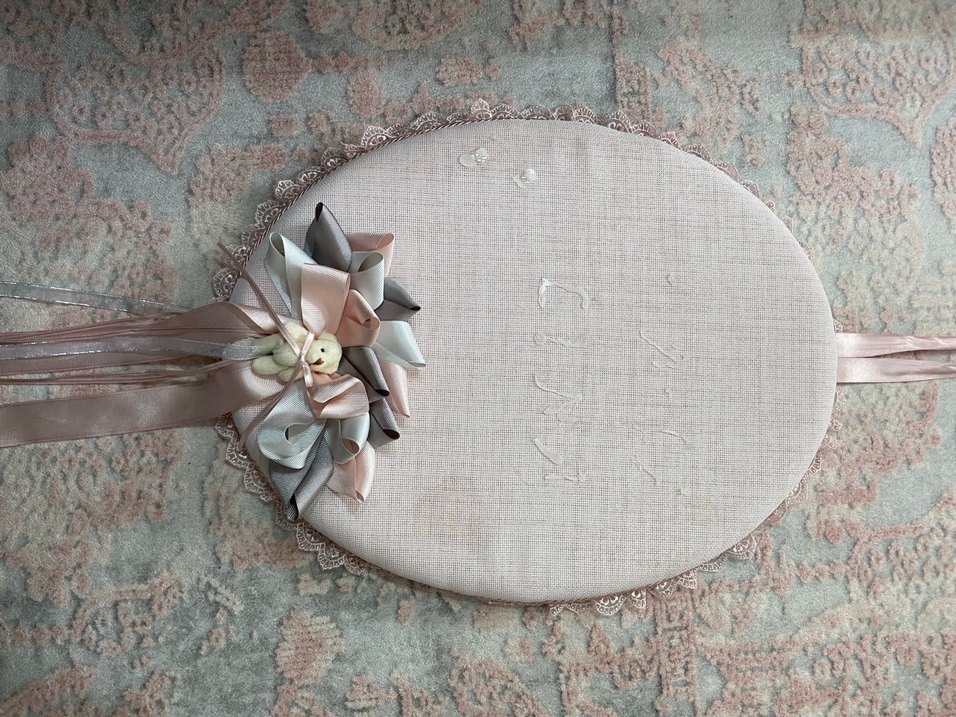 Pudra Dantel Detaylı Nakışlı Oda süsü - Görsel 2