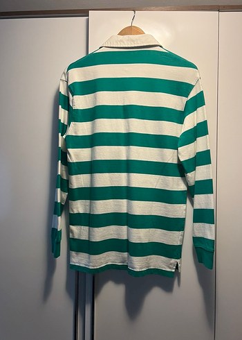 Yeşil Çizgili  Uzun Kollu Tişört - Görsel 2