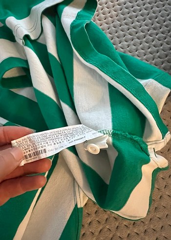 Yeşil Çizgili  Uzun Kollu Tişört - Görsel 3