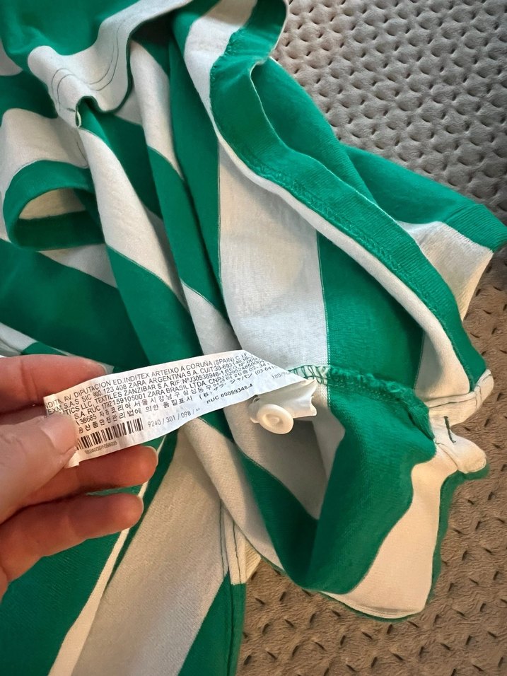 Yeşil Çizgili  Uzun Kollu Tişört - Görsel 3