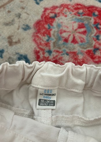 Kız Çocuk Beyaz Pamuklu Salaş Pantolon - Görsel 2