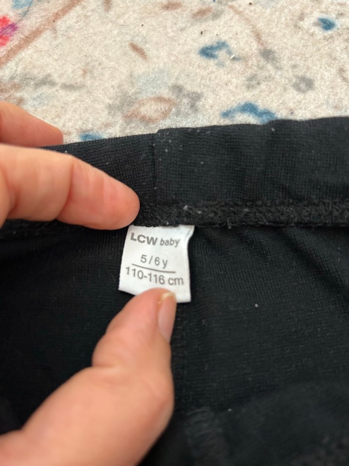 Kız Çocuk Siyah Dar Kesim Pantolon tayt - Görsel 2