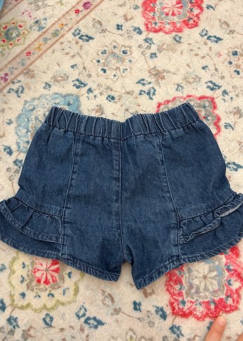 Kız Çocuk Fırfırlı Kot Şort - Görsel 3