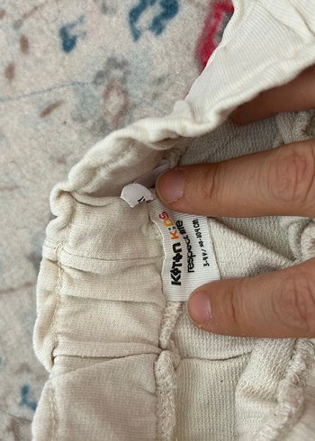 Kız çocuk Bej Keten etek - Görsel 2