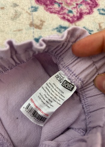 Lila Düz Kesim kız Çocuk Pantolonu - Görsel 2