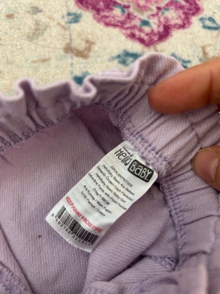 Lila Düz Kesim kız Çocuk Pantolonu - Görsel 2