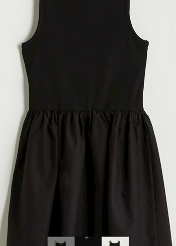 Kız Çocuk Siyah Kolsuz Fırfırlı Elbise - Görsel 2