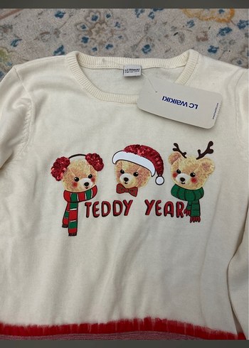 Kız Çocuk Kırmızı Nakışlı Uzun Kollu Elbise - Görsel 4