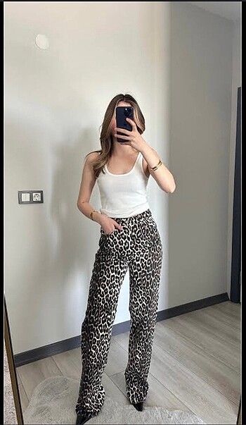 Zara leopar jean
