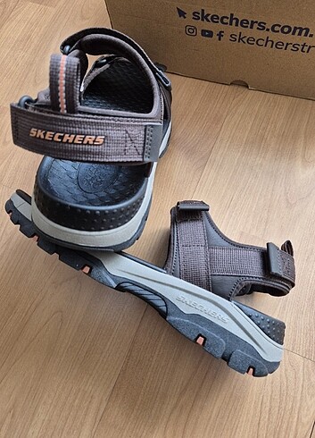45 Beden kahverengi Renk Sketchers sandalet